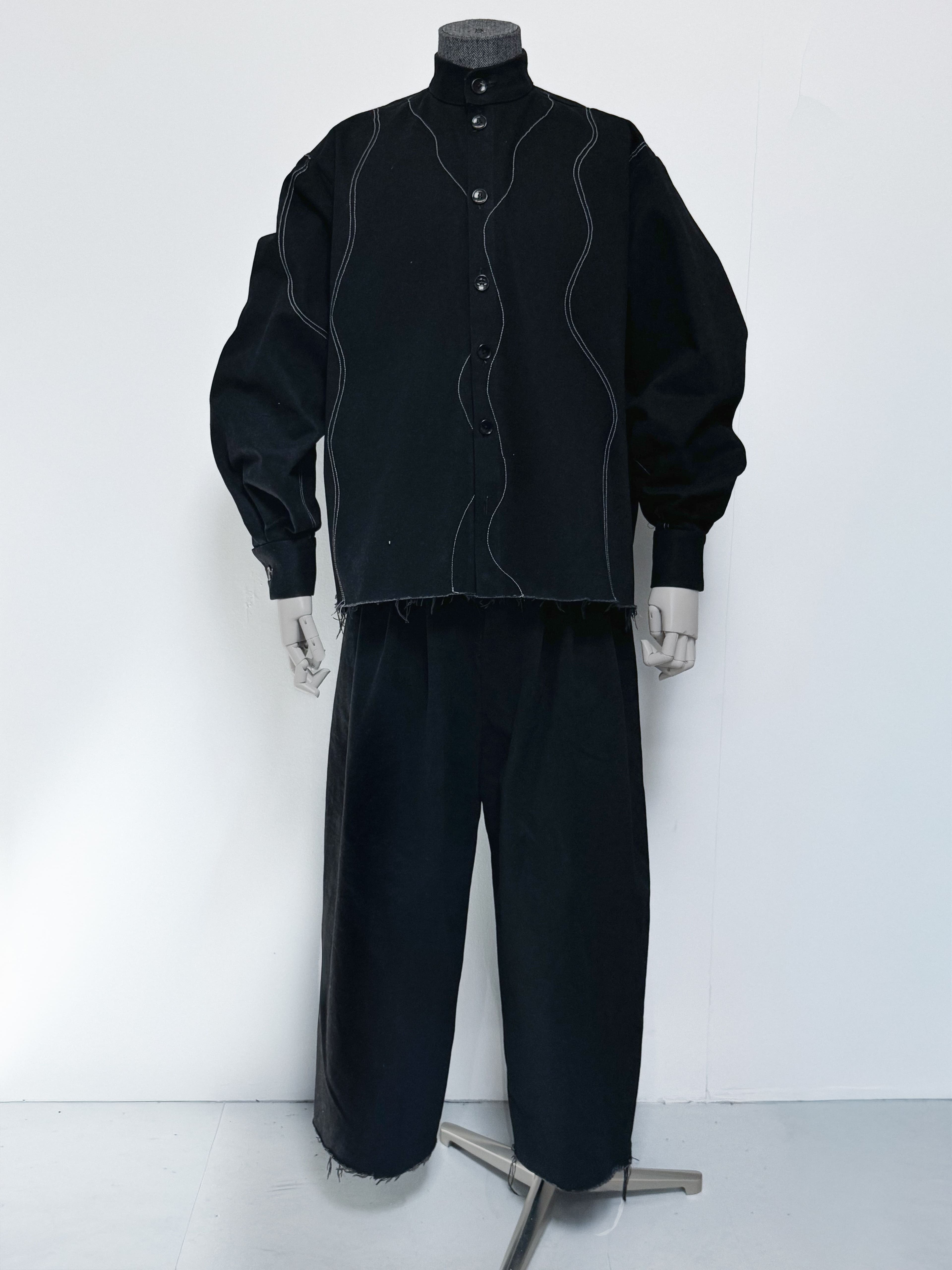 Aso Denim Black Trousers